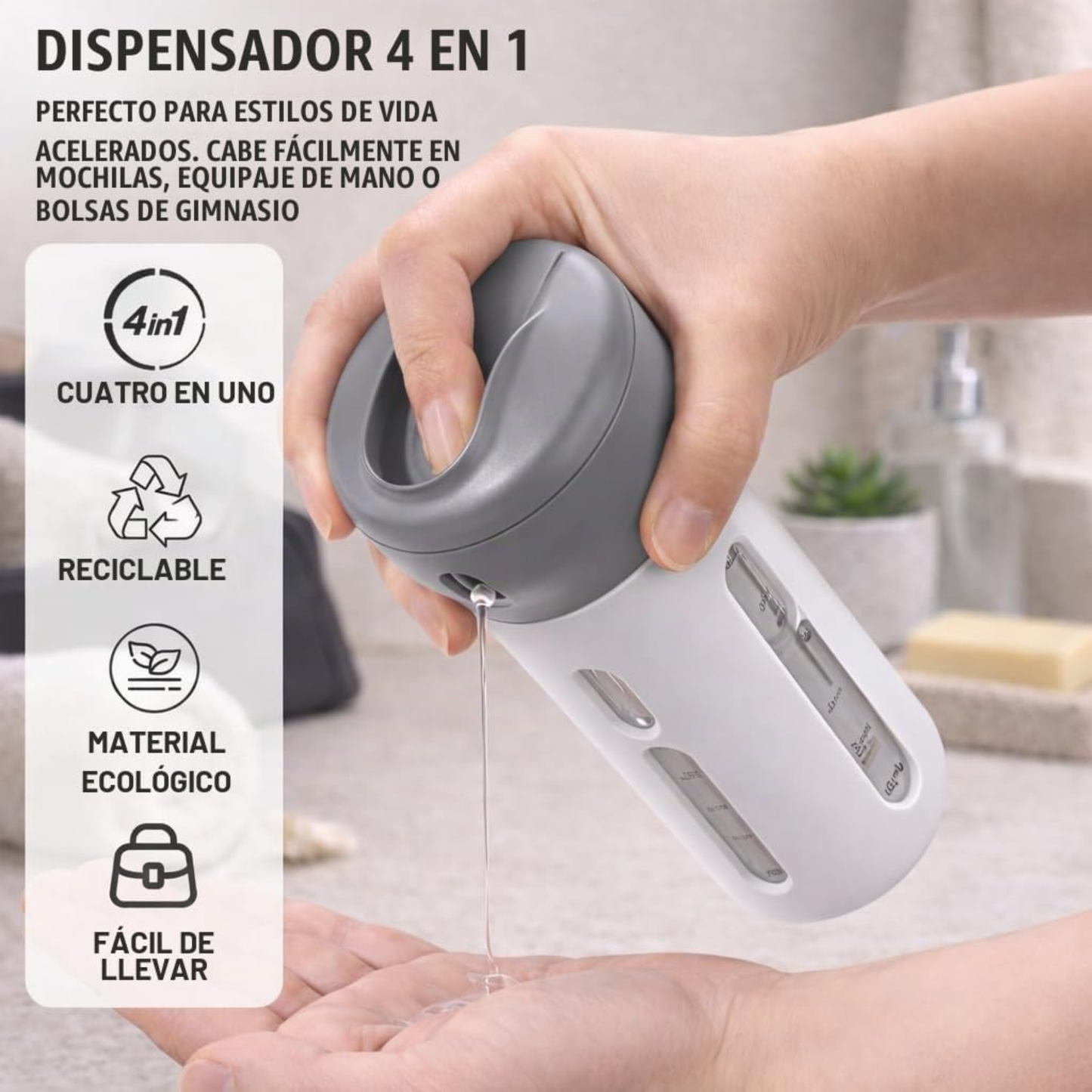 Velora - dispensador 4 en 1
